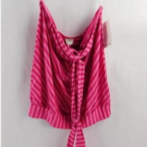 Ella Moss Women's Pink Striped Crop Top Sz. M NWT